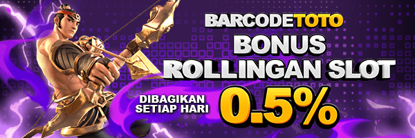 BarcodeToto > Bonus Rollingan Slot 0.5% Dibagikan Setiap Hari